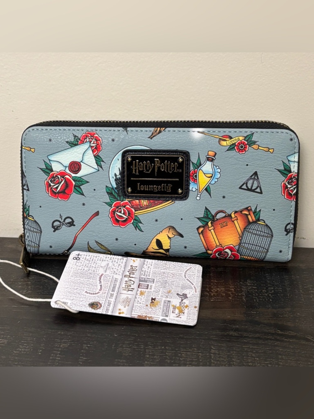 Loungefly Harry Potter Wallet — Relics All Over Tattoo Print